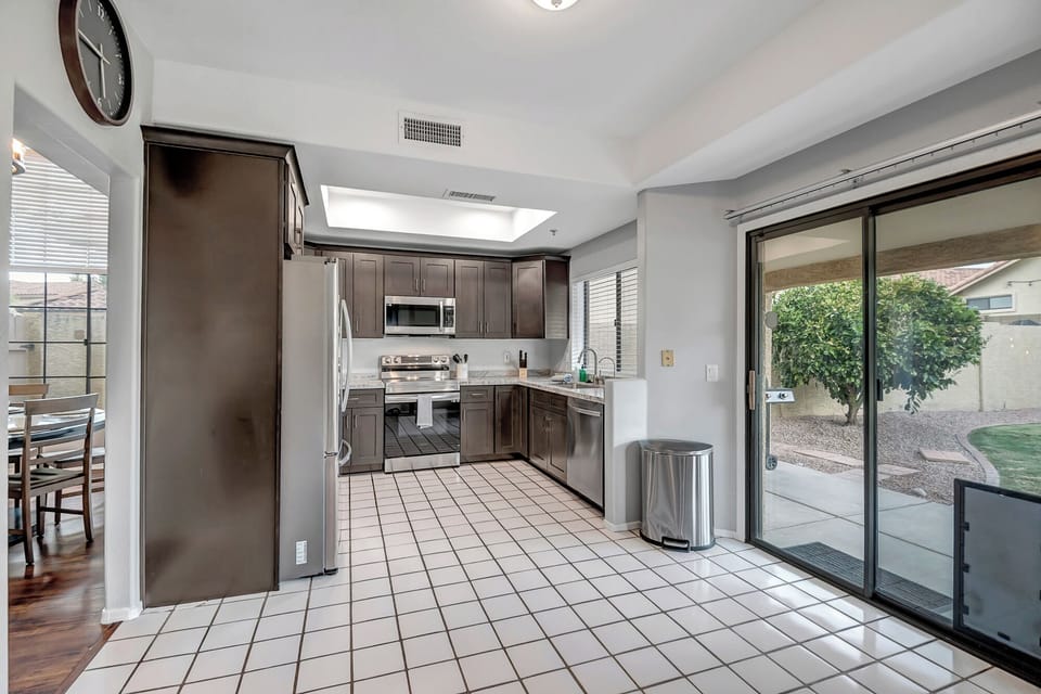 Sliding Patio Door off Kitchen Area