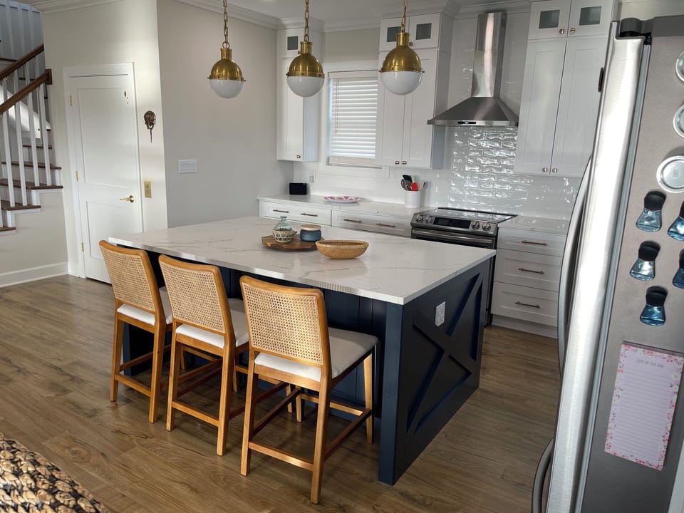 Stocked Gourmet Kitchen in Open Concept Family/Dinning room w/ full deck access