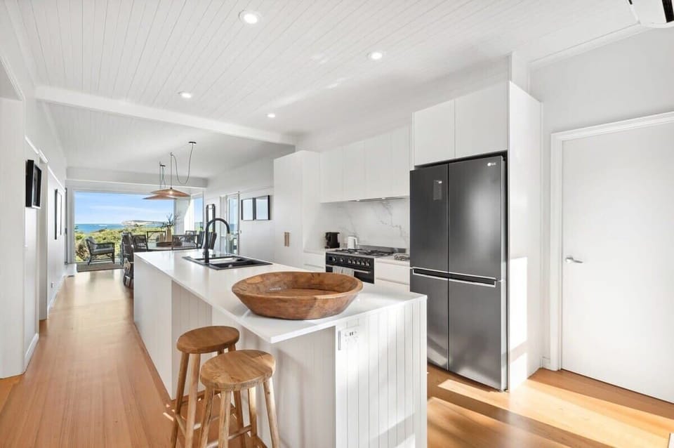 The contemporary kitchen will appeal to home cooks and entertainers