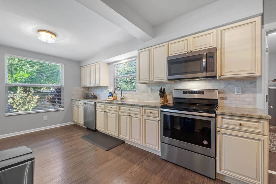 Updated Kitchen with Stainless Steel Appliances and Soft-Close Cabinets