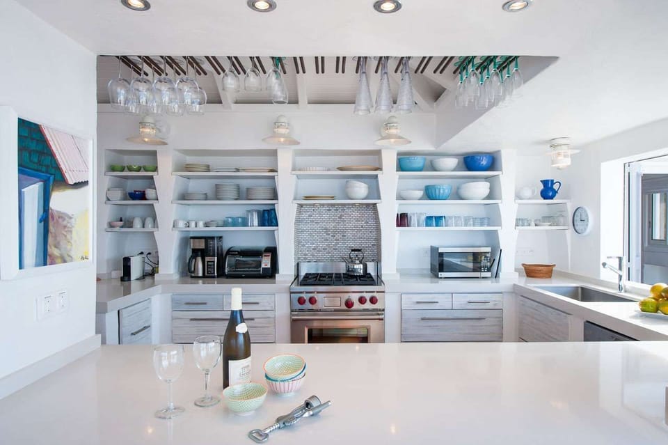 Kitchen at WV MOZ, Pointe Milou, St. Barthelemy
