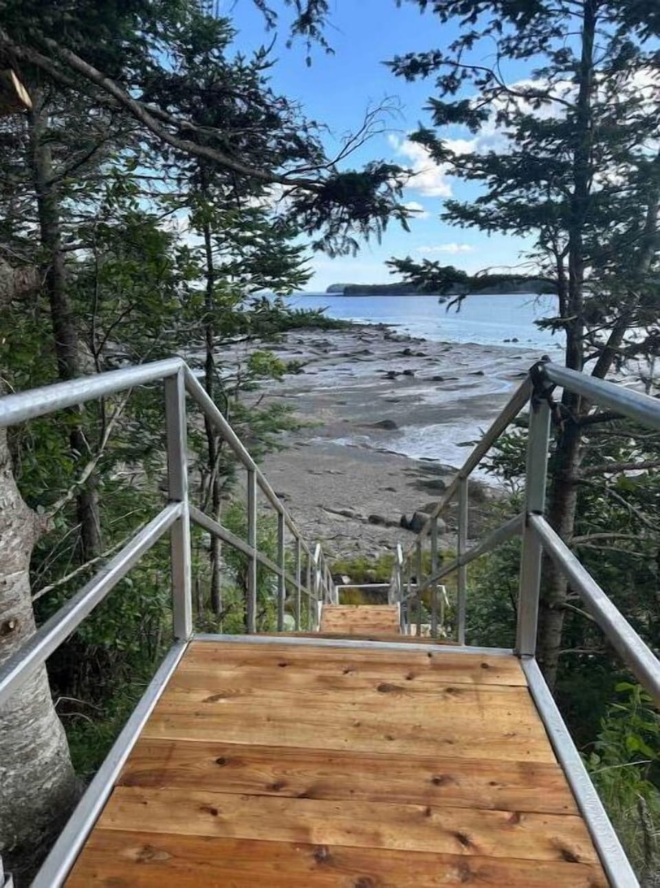 Stairs to the private beach