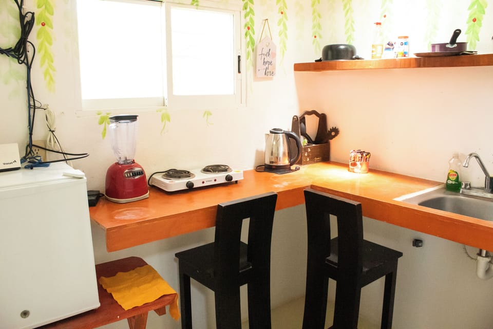 Classic Cabin | Private kitchenette | Full-size fridge, cookware/dishes/utensils