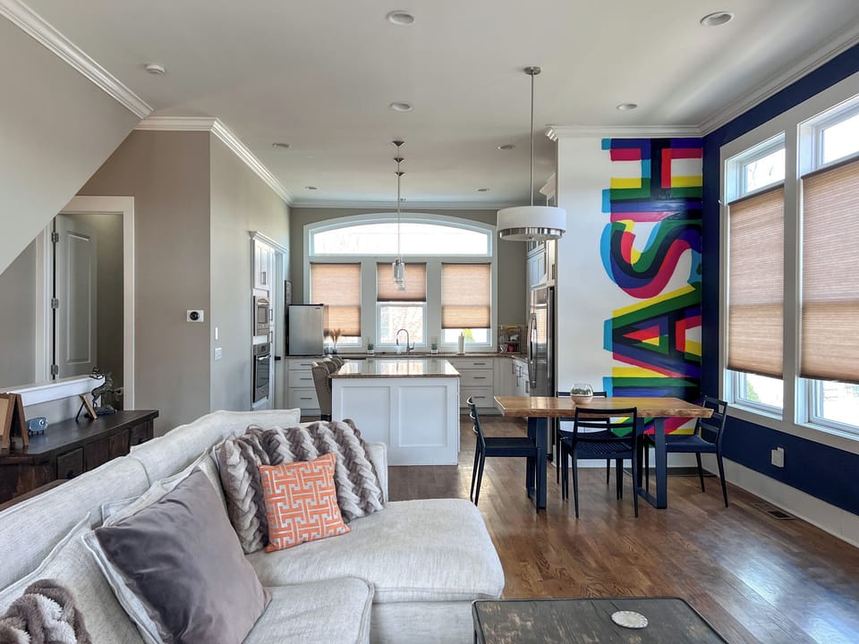 Open-Concept Entertainment Area