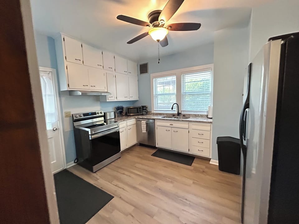 Spacious Fully equipped kitchen For cooking holiday meals.