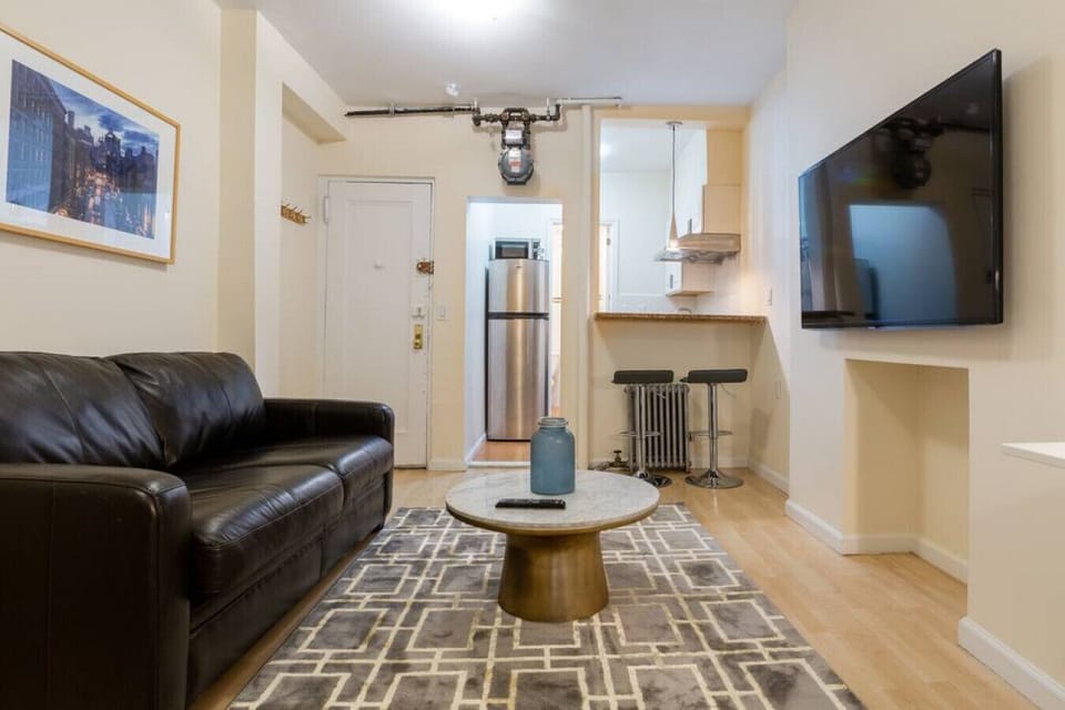 Spacious living room. Quiet and comfortable respite from the busy city