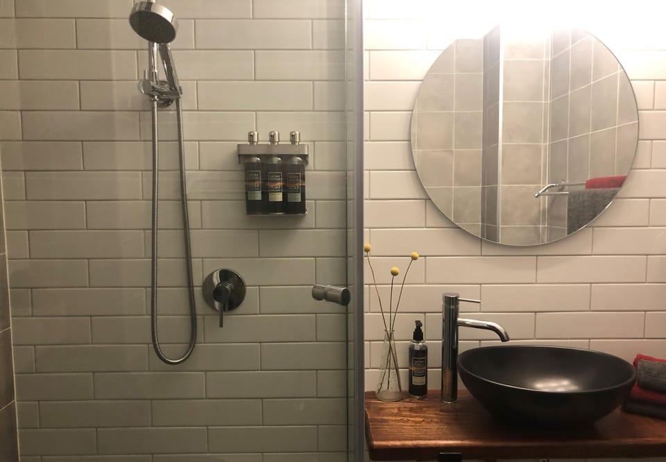 Double Room | Bathroom | Shower, rainfall showerhead, free toiletries, hair dryer