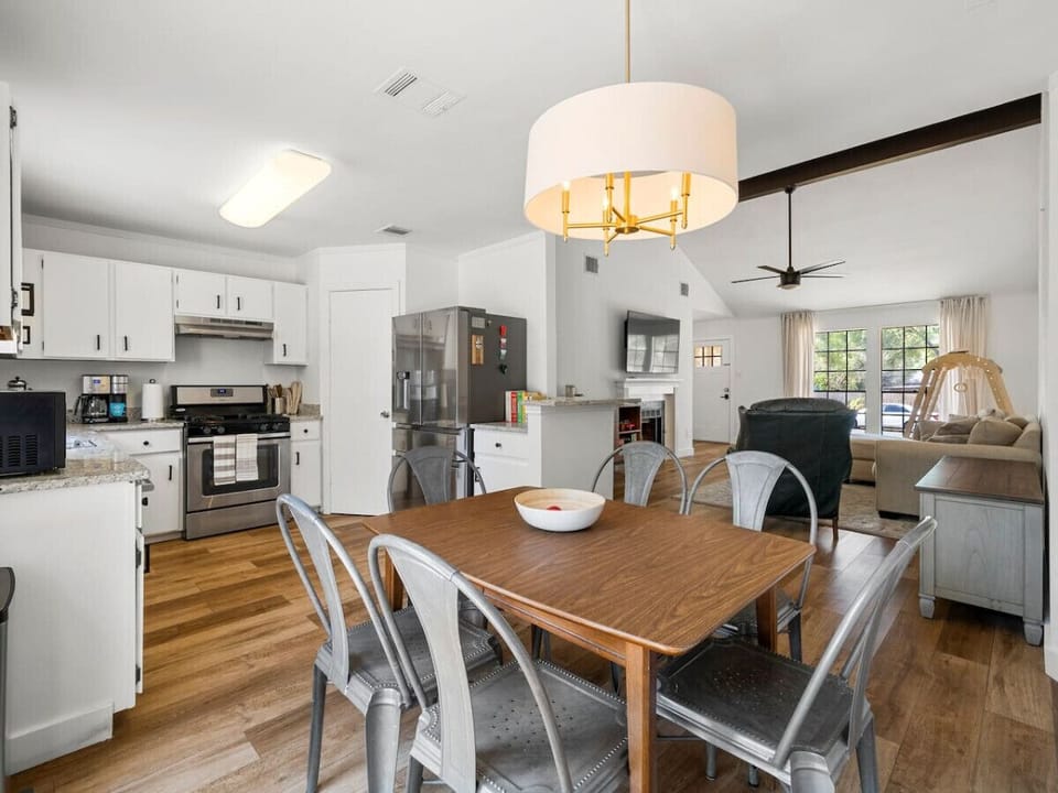 Look at this amazing open kitchen and dining area—perfect for entertaining and family meals