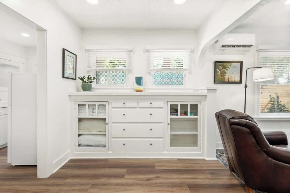 Cabinet includes games and reading materials