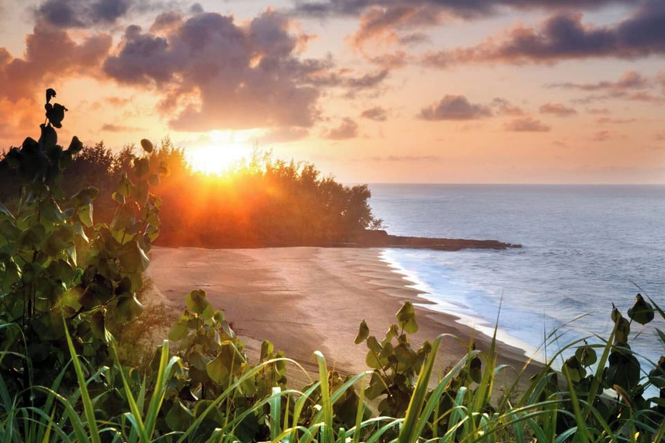 Overlooking Hanalei Bay.
