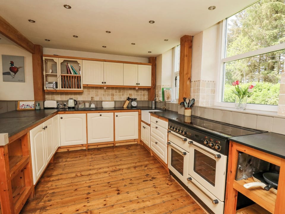 Fridge, dishwasher, electric kettle, toaster