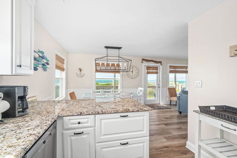 Enjoying cooking and entertaining with the open floor plan