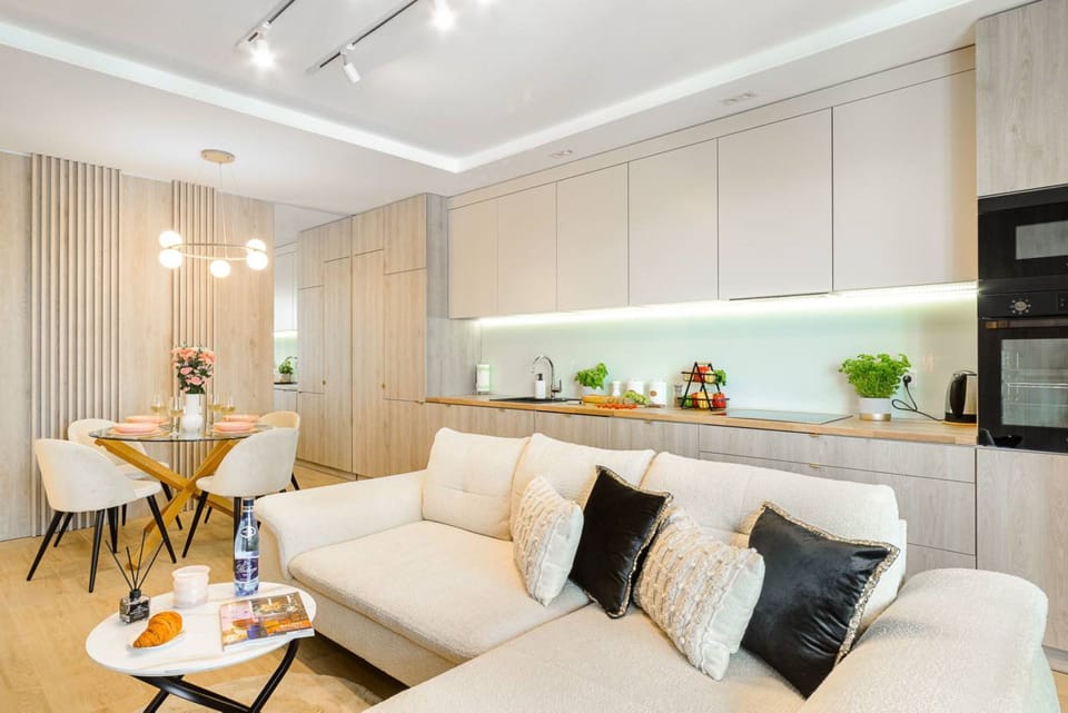 Exclusive Apartment | Living area | 55-inch TV with digital channels
