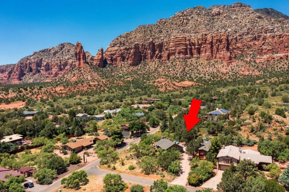 Our home is nestled right in the shadows of the red rocks!