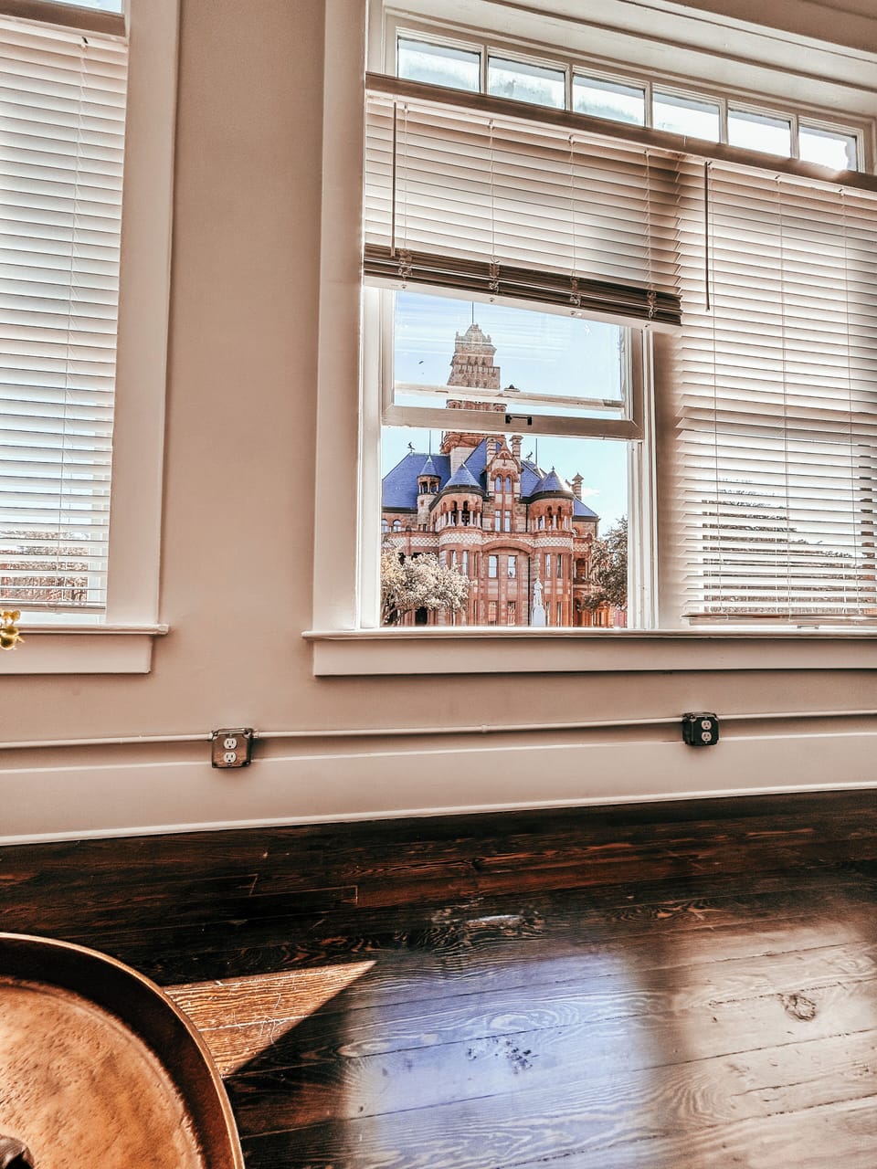 View from the front windows of the loft. 