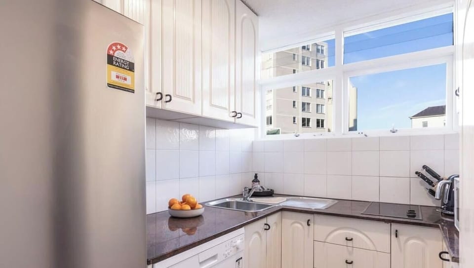 Kitchen with dishwasher and 2 burner electric stove