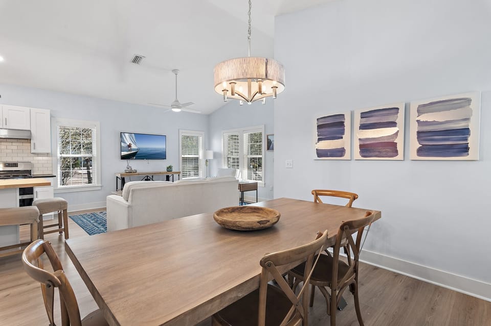 Spacious dining room with seating for 8—perfect for family meals, holiday gatherings, or game nights! Create unforgettable memories around the table in a warm, inviting space designed for togetherness.