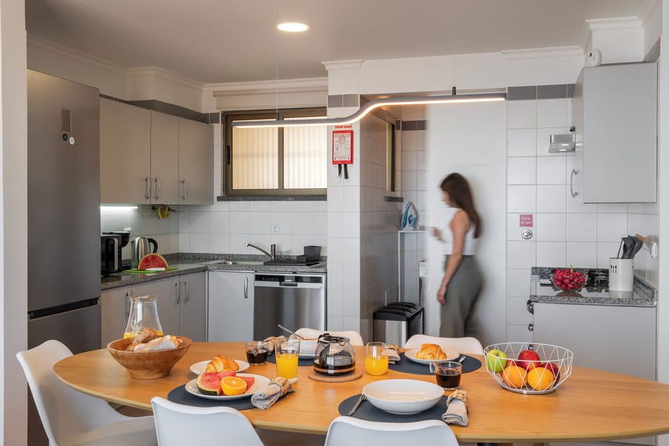 kitchen and dining area