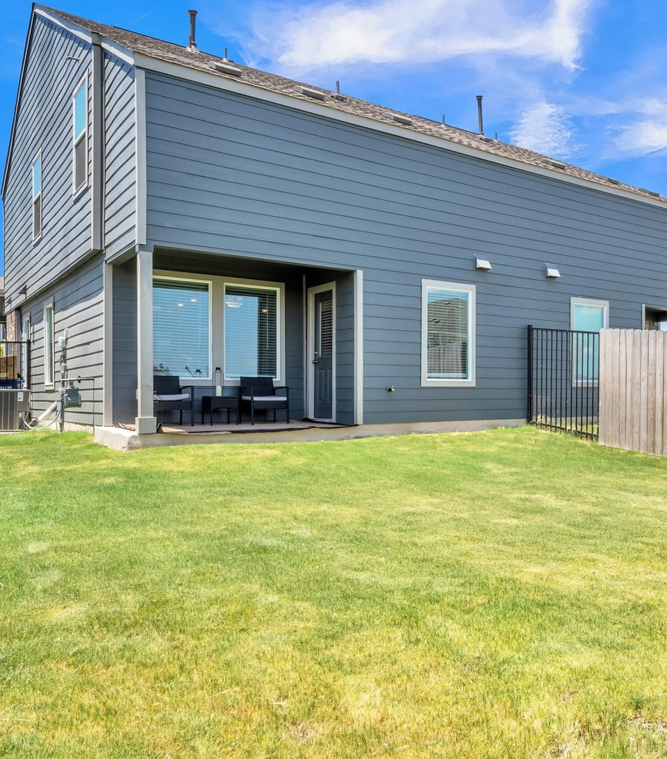 Fenced backyard 