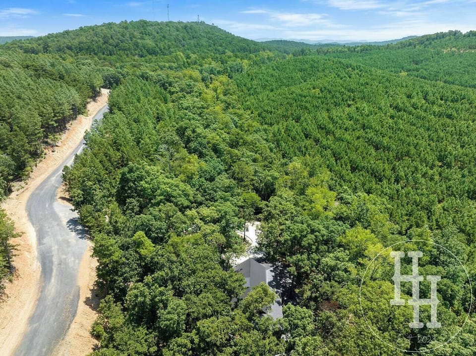 Aerial view of Heavenly Hollow and Carter Mountain West