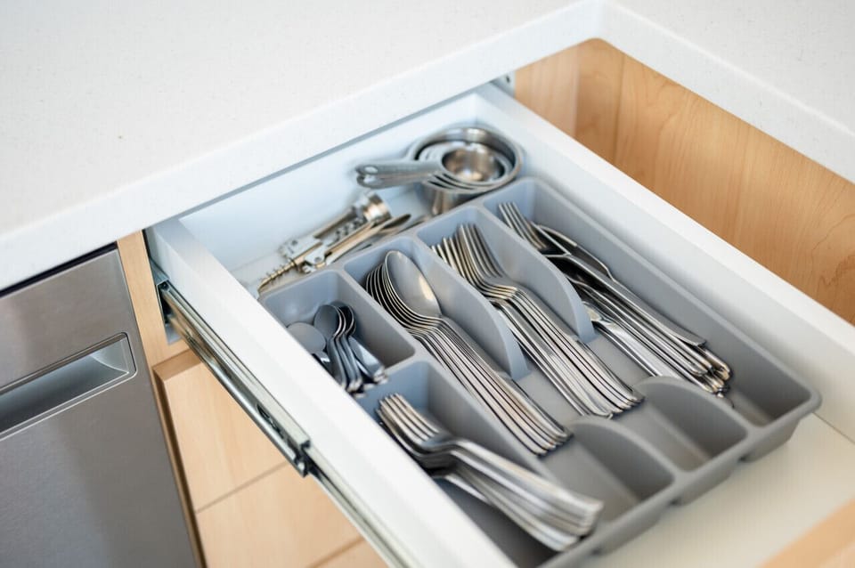 Stocked and organized for your convenience 🍴🤍