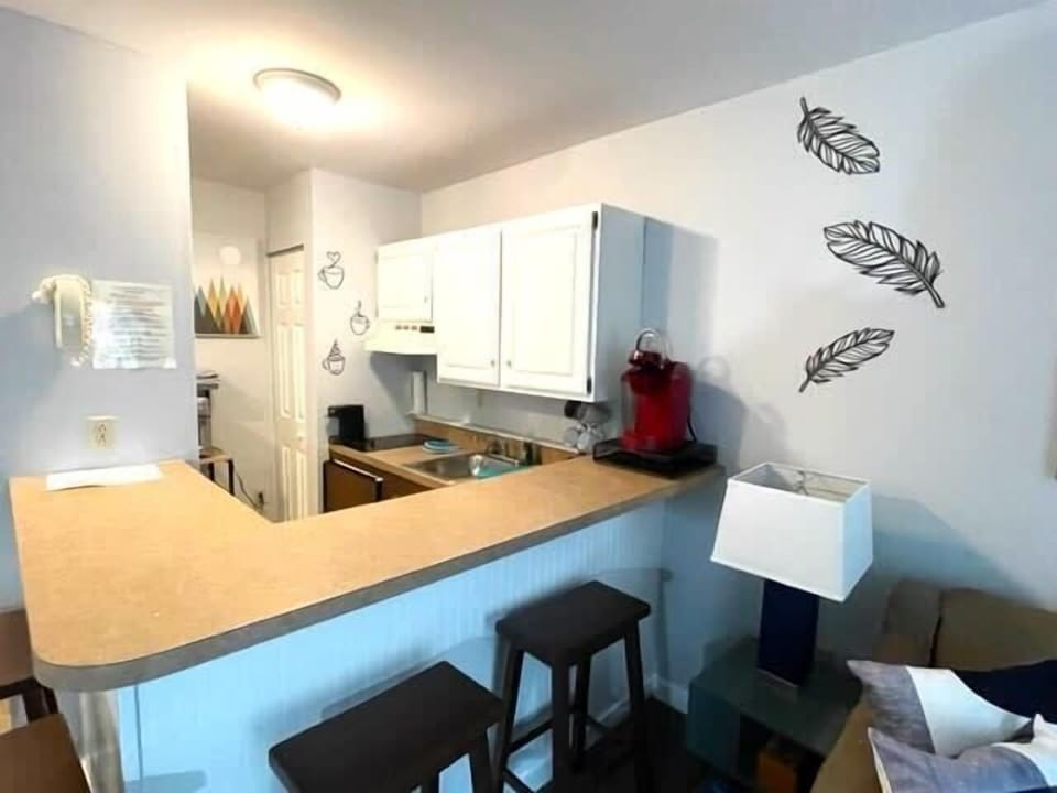 Full Kitchenette with Keurig, Airfyer, Microwave and essentials