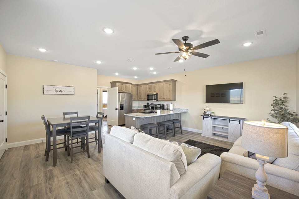 Living Room, Kitchen, and Dining