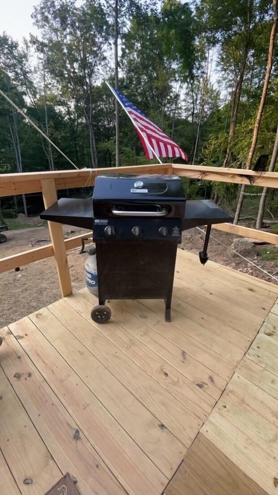 Grill up some food, spices and utensils provided 