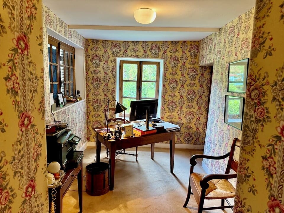 Office in Le Moulin - many books were written here.