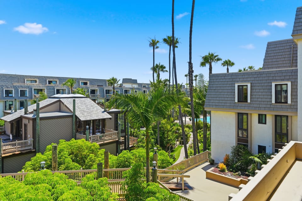 Bright and airy balcony vibes looking out over the center of the resort.