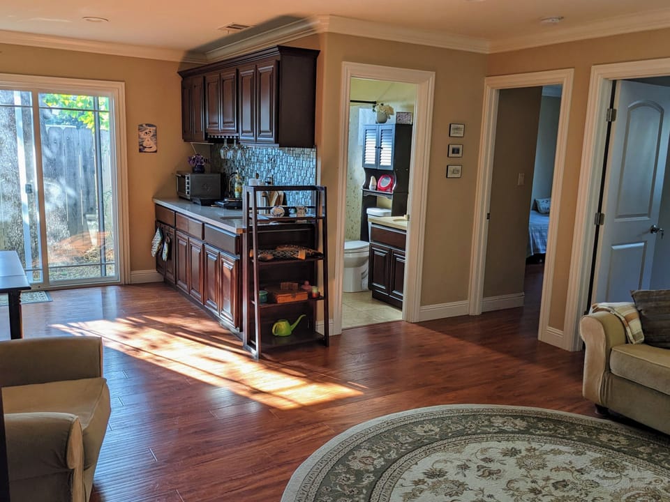 Kitchen Area and Living Room