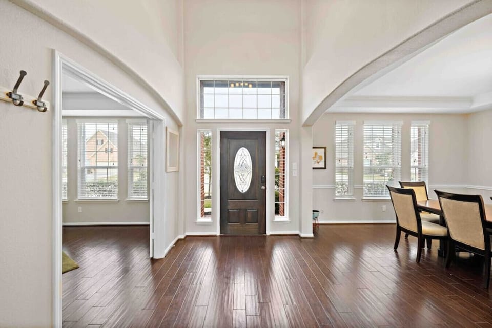 Well-lit, stylish home.