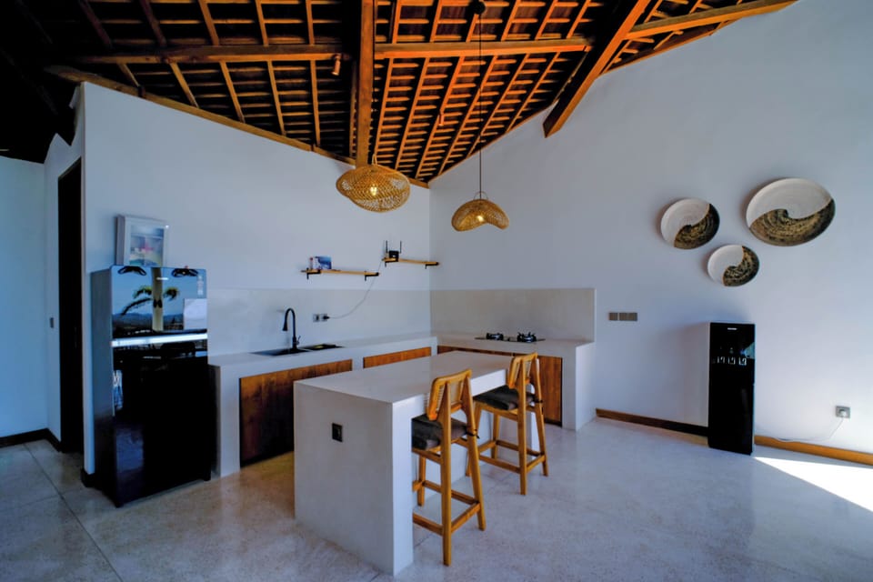 Luxury Villa, 2 Bedrooms, Partial Sea View | Private kitchen | Full-size fridge, microwave, stovetop, toaster