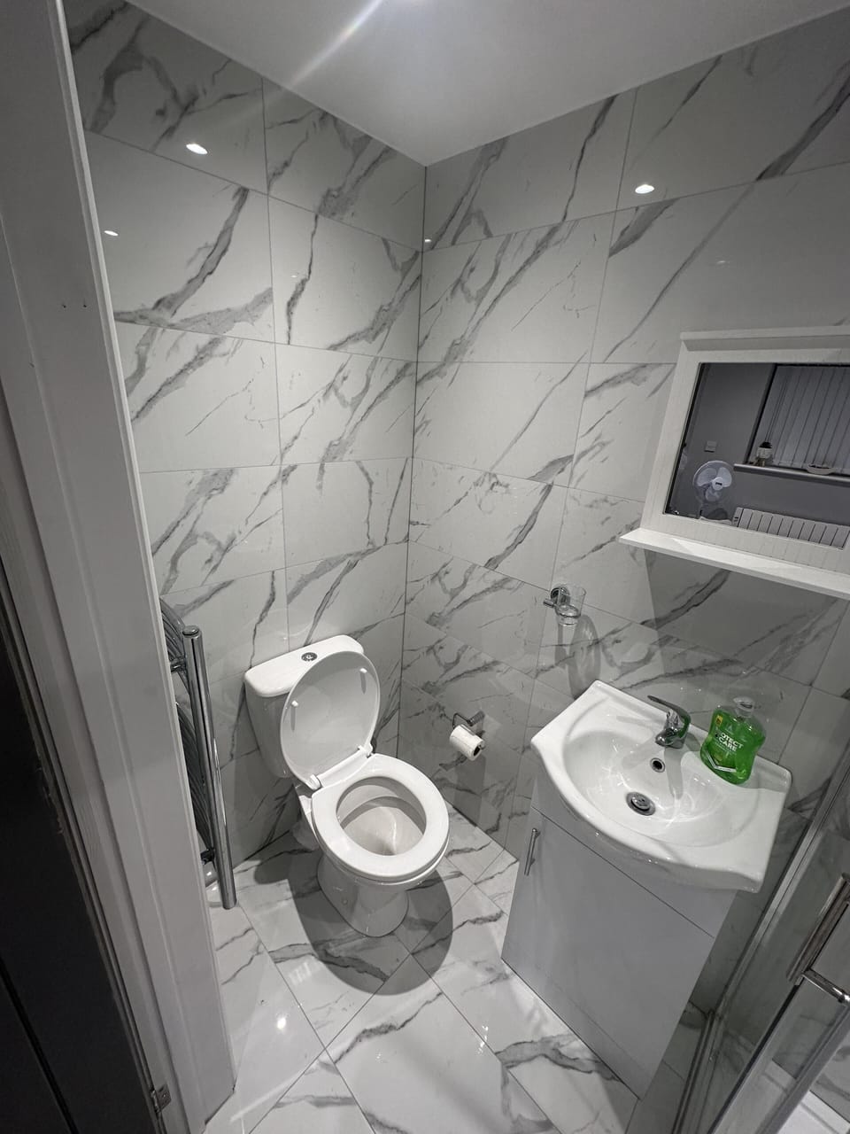 Apartment | Bathroom | Shower, hair dryer, towels