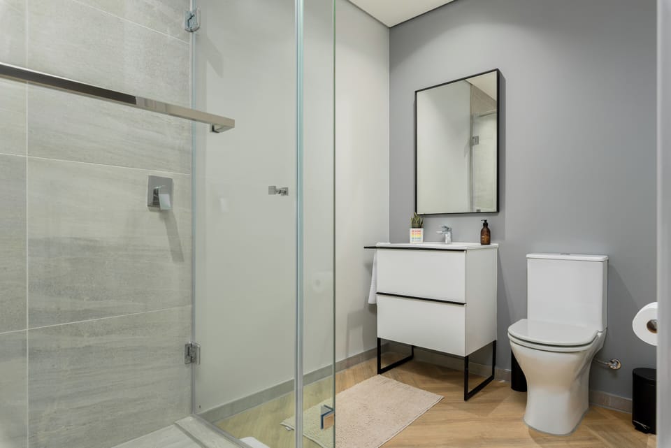 Classic Studio | Bathroom | Shower, hair dryer, towels