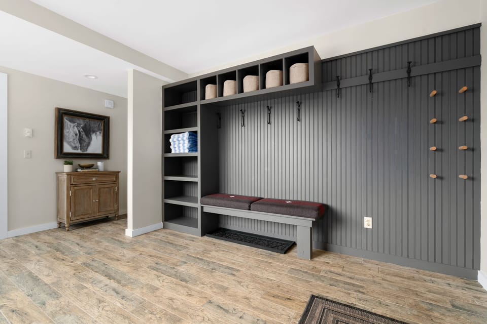 Spacious and functional mudroom entry