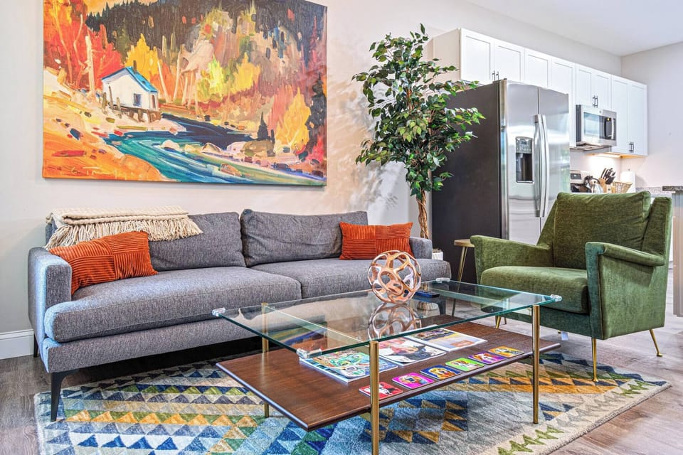 Inspired by the beautiful Asheville Autumn, our sophisticated travelers will have stylish and comfortable seating sourced from West Elm.