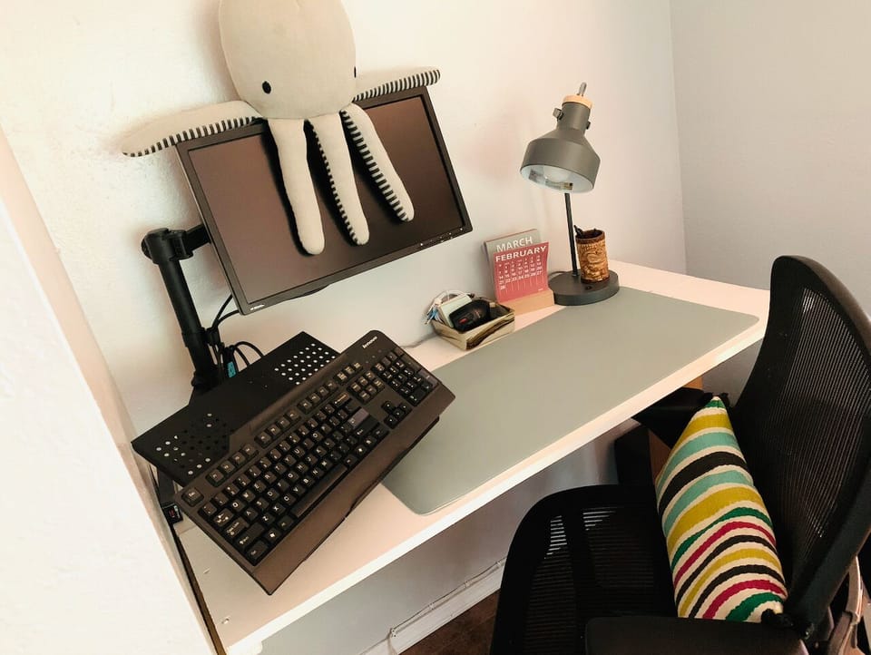 "drop in" workstation if you need to do a little office-ing on your vacation.