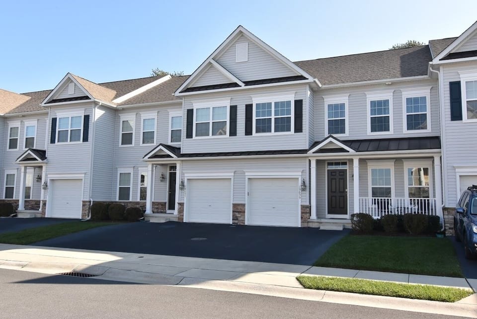 Front of house, small front porch