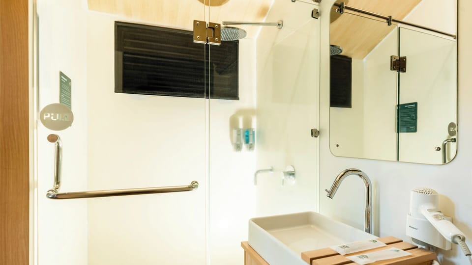 Executive Cabin | Bathroom | Shower, rainfall showerhead, free toiletries, hair dryer