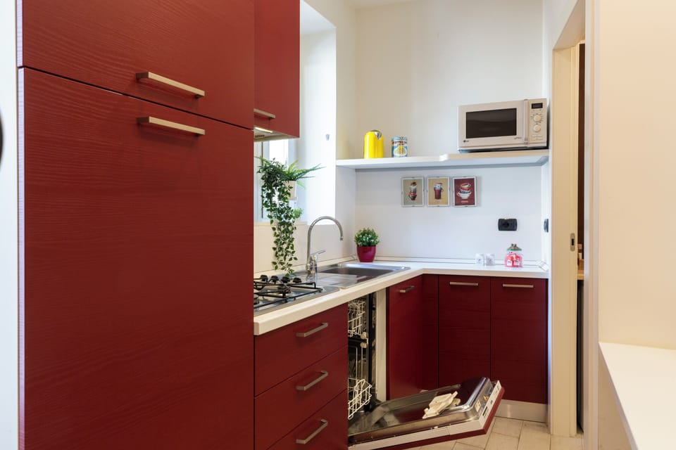 City Apartment, 1 Queen Bed | Private kitchen | Full-size fridge, stovetop, dishwasher, electric kettle