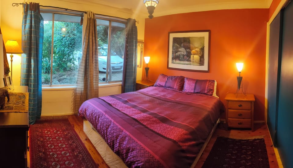 Master bedroom. Off street parking outside