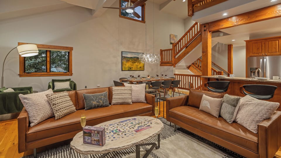 Great Room, Main Level - Great room looking into kitchen and dining area