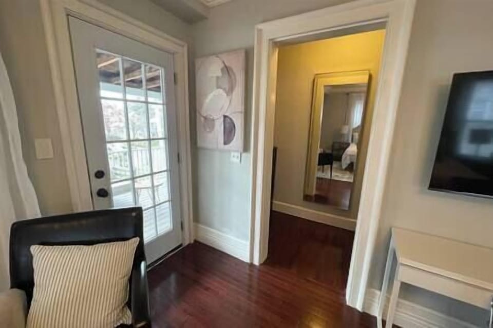 Closet area with mirror 