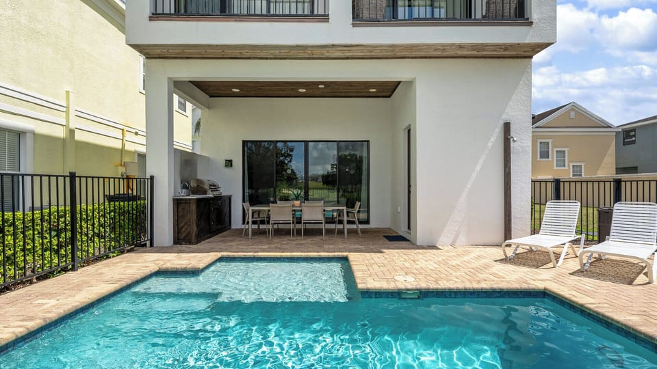 View from Pool and Dining Area