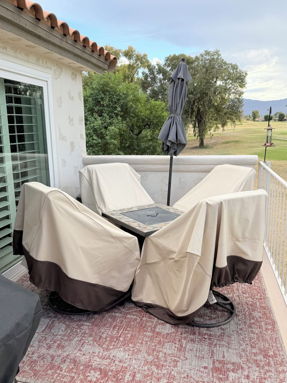 Back Patio overlooking golf course