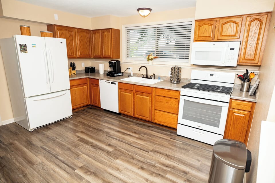 Fully stocked kitchen