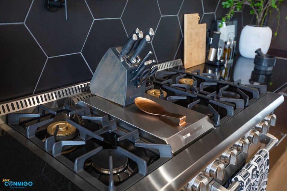 A chef-ready kitchen designed for convenience during your family or group stay.