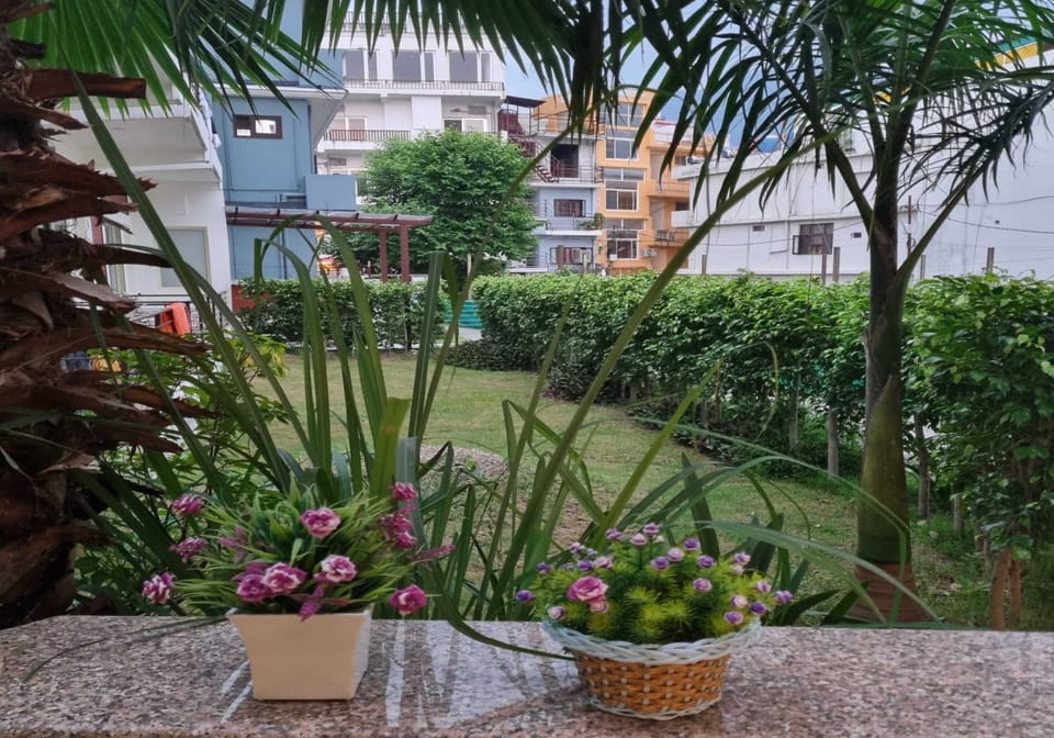 Outdoor banquet area