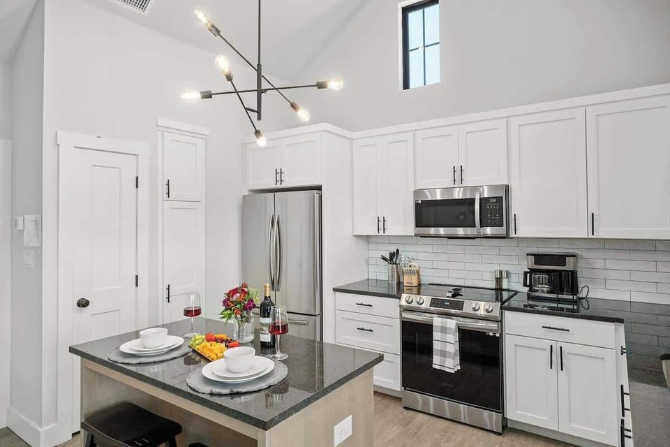 Stainless steel appliances.